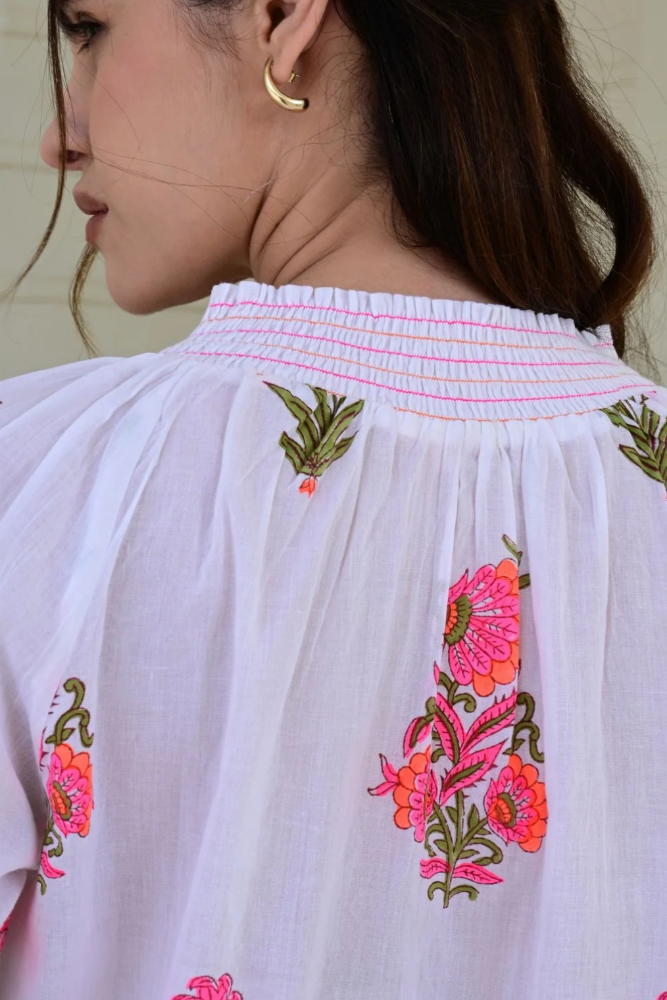 Azure and Indigo Tutti Frutti Blouse - Pink