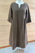 BlueBerry Linen Pinch Dress - Choco