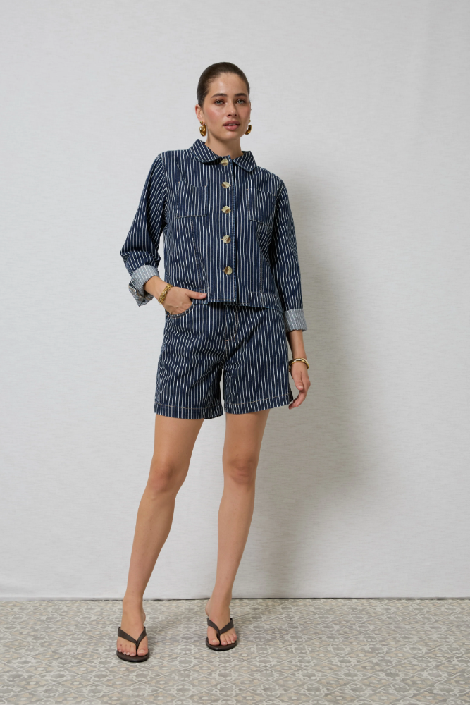 Dricoper Kioky Stripe Denim Jacket