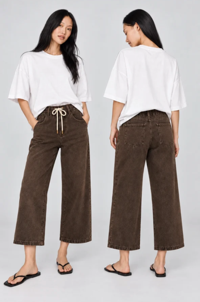 Style Laundry Rubi Crop Jeans - Chocolate Twill