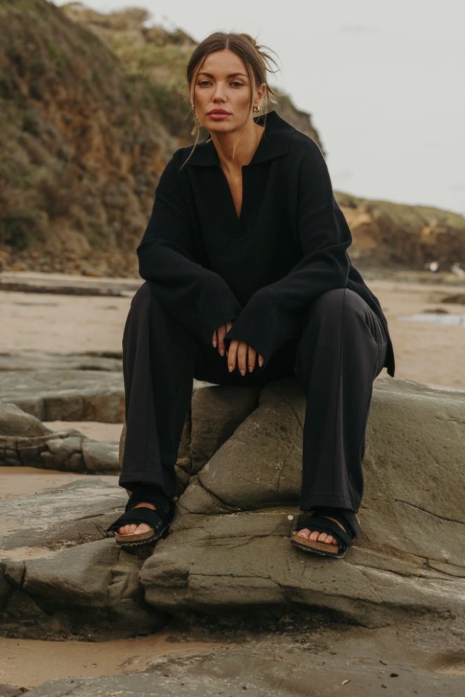 Talamaya Hope Merino Pullover - Jet