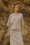 Talamaya Retreat Cotton Tee Pullover - Sunset