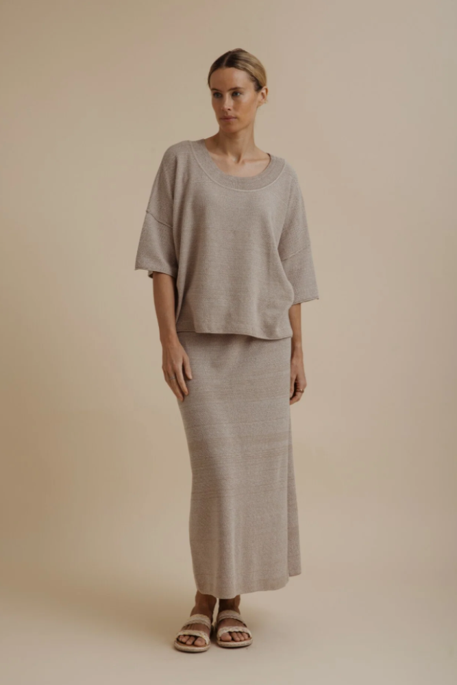Talamaya Retreat Cotton Tee Pullover - Sunset