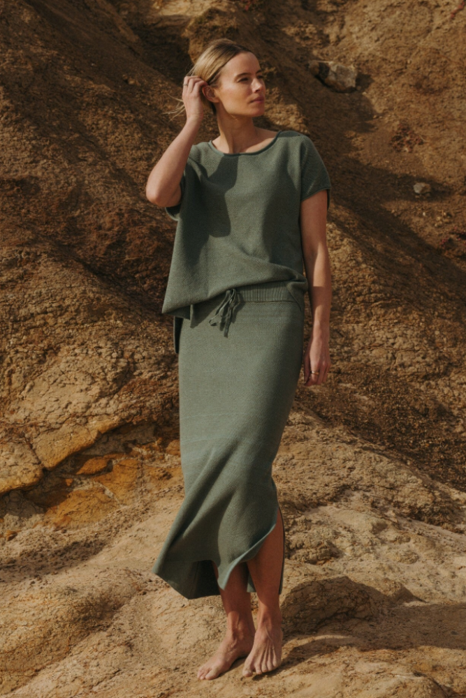 Talamaya Retreat Cotton Twist  Skirt - Rainforest