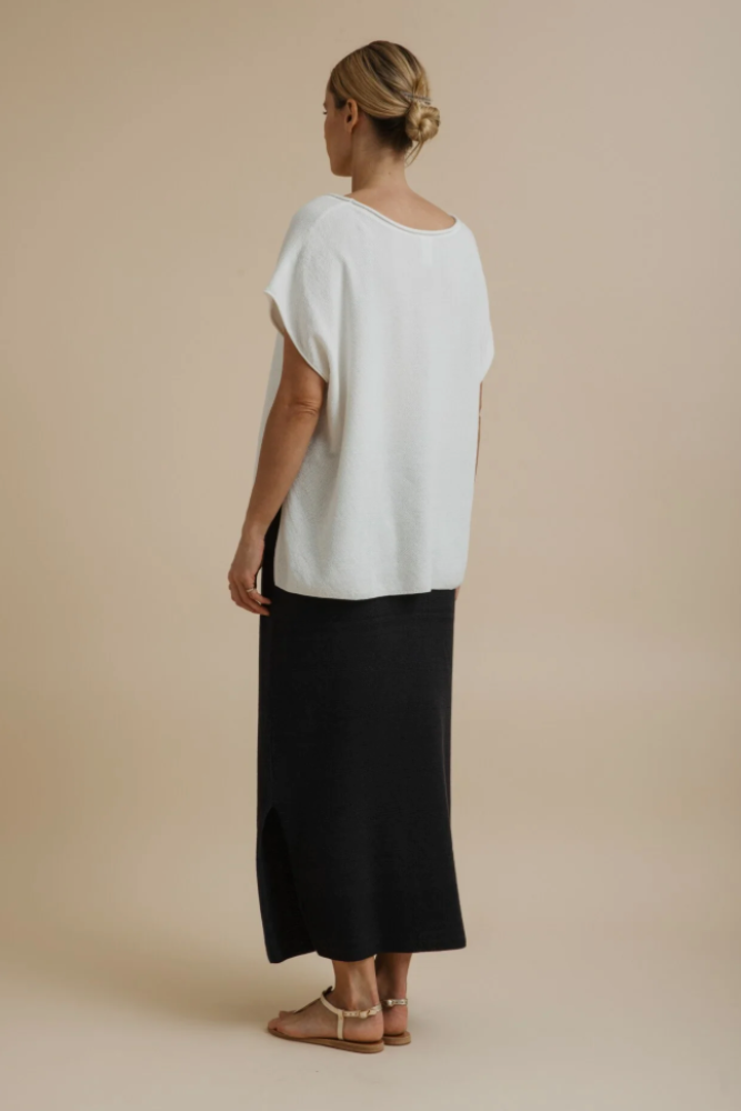 Talamaya Retreat Cotton Twist Sleeveless Pullover - Salt