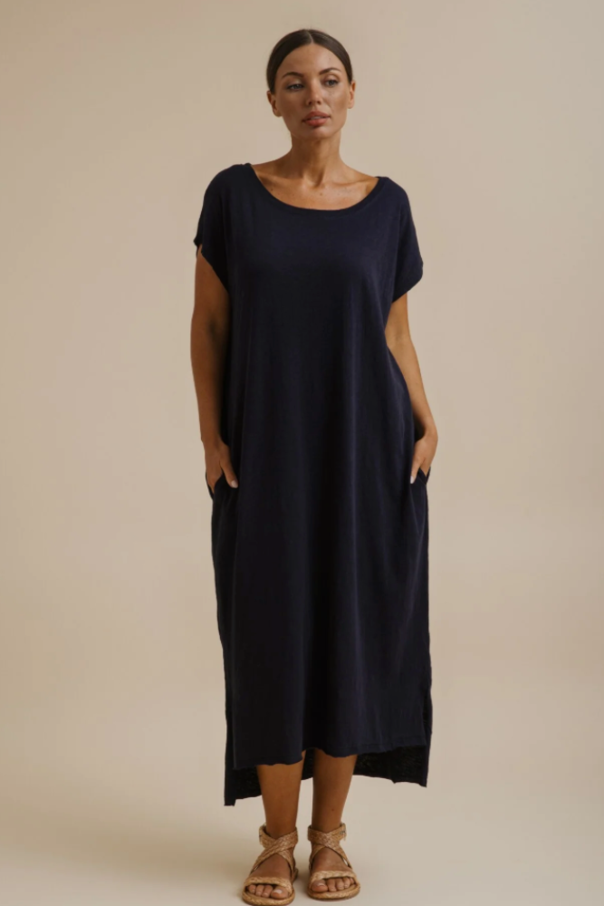 Talamaya Seabreeze Short Sleeve Tee Dress - Pool