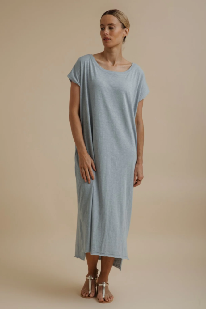 Talamaya Seabreeze Short Sleeve Tee Dress - Sea
