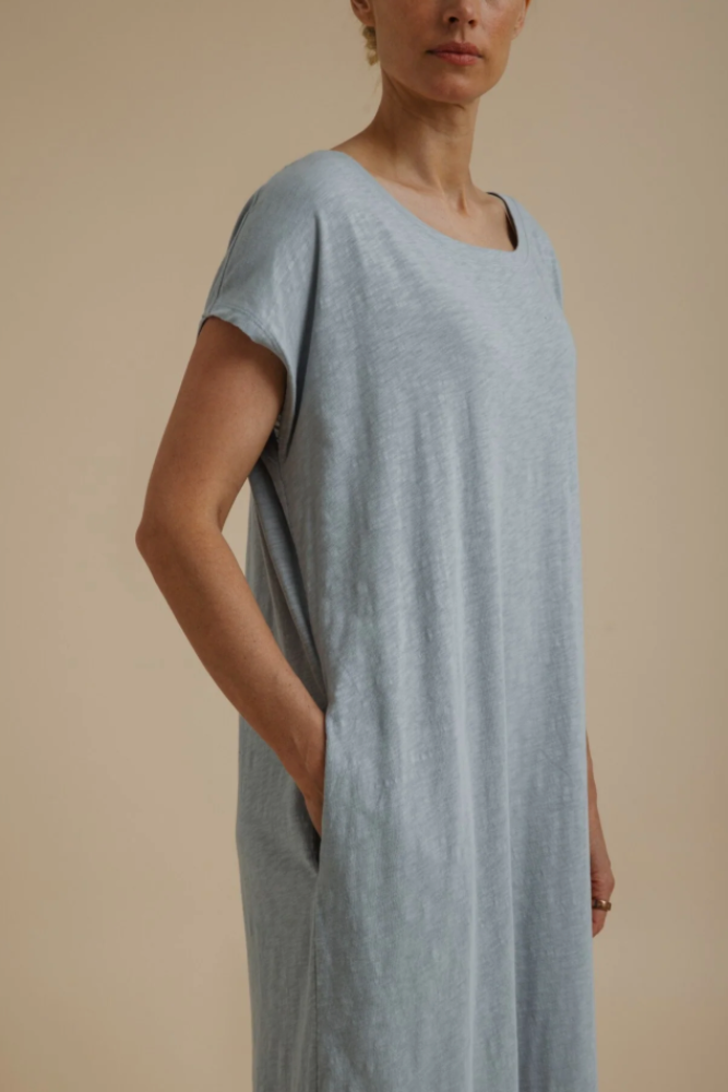 Talamaya Seabreeze Short Sleeve Tee Dress - Sea