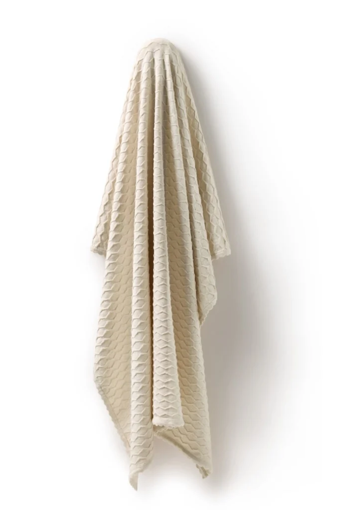 Wilson & Frenchy Milk Cloud Organic Knitted Chevron Blanket