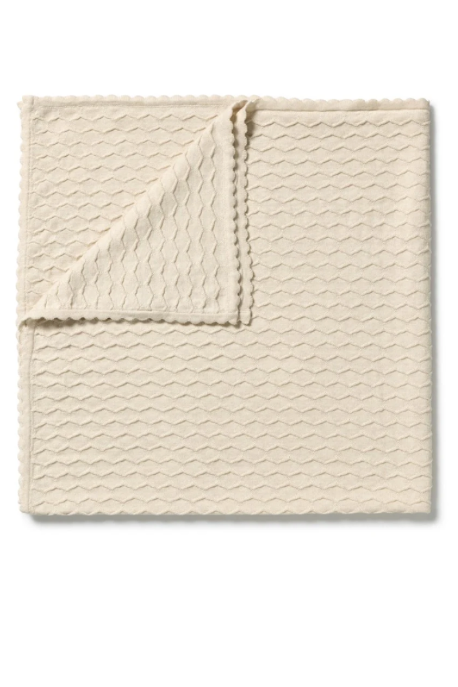 Wilson & Frenchy Milk Cloud Organic Knitted Chevron Blanket