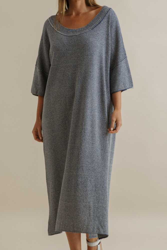 Talamaya Retreat Cotton Twist Dress - Pool Combo1.png