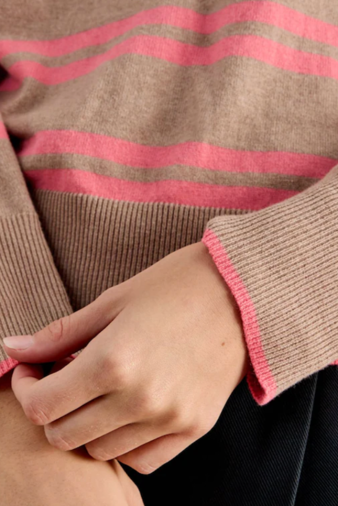 White Stuff Katie Stripe Jumper -  Natural Multi1.png