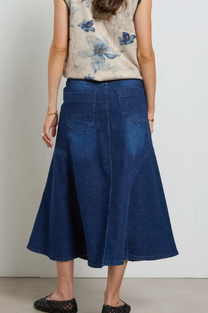 Dricoper Abby Indigo Blue Flare Skirt1.png