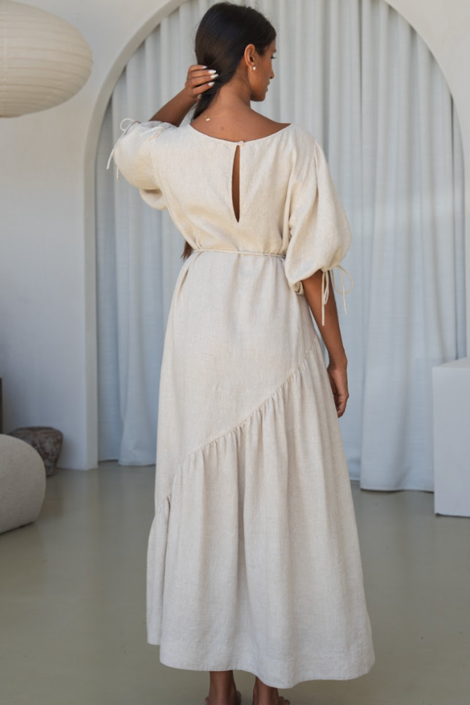 Lilly Pilly Charlotte Linen Dress - Oatmeal2.png