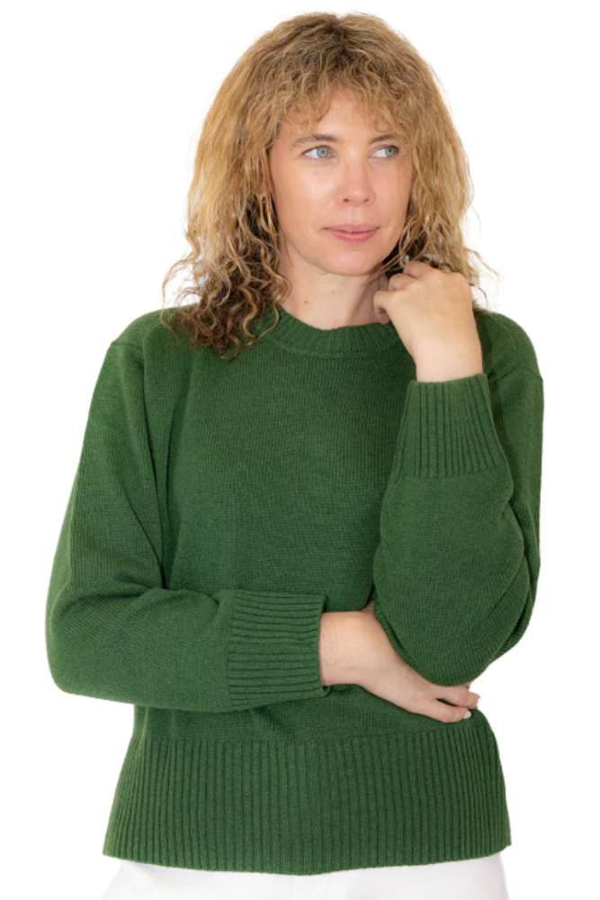 Bow & Arrow Green Boxy Crew Neck.png