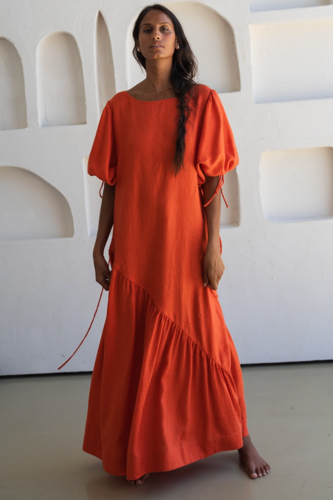 Lilly Pilly Charlotte Linen Dress - Spritz.png