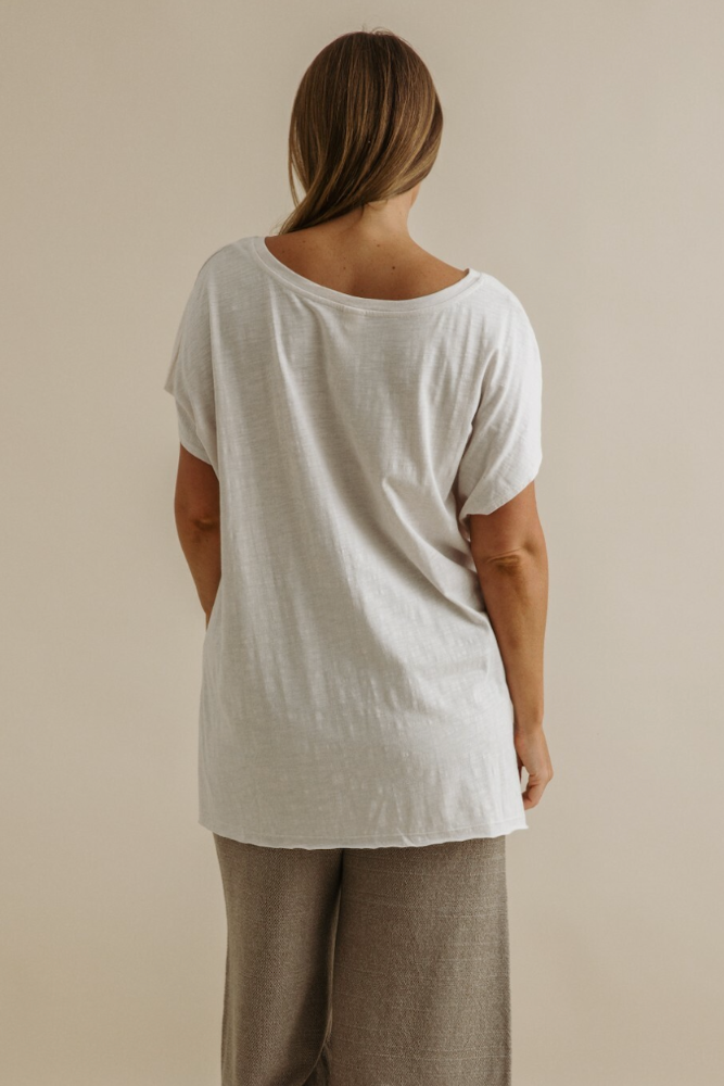 Talamaya Shoreline Fine Slub T-Shirt - Pearl2.png