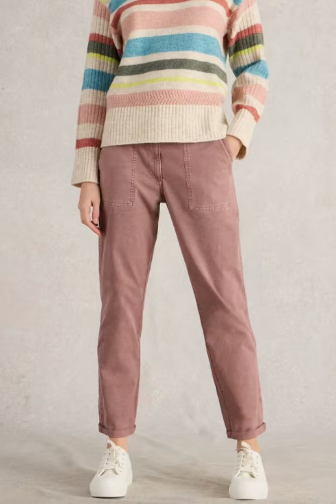 White Stuff Twister Chino Trouser - Dusty Pink2.png