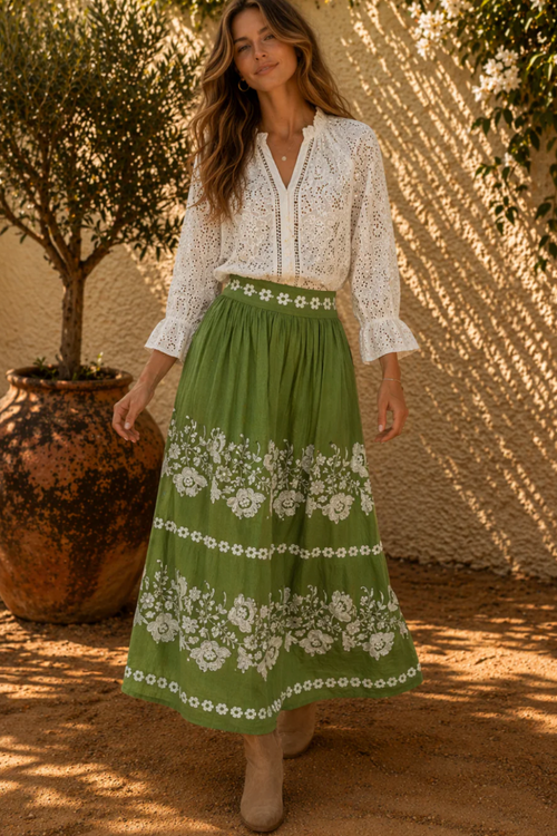 Azure and Indigo - Olivine Skirt - Olive.png