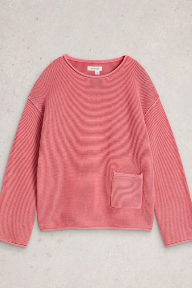 White Stuff Gigi Washed Jumper - Mid Pink2.png