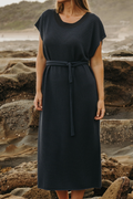 Talamaya Lattice Knitted Dress - Pool x Charcoal.png