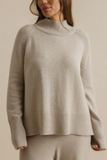 Talamaya Harmony Mock Neck Pullover - Wheat.png