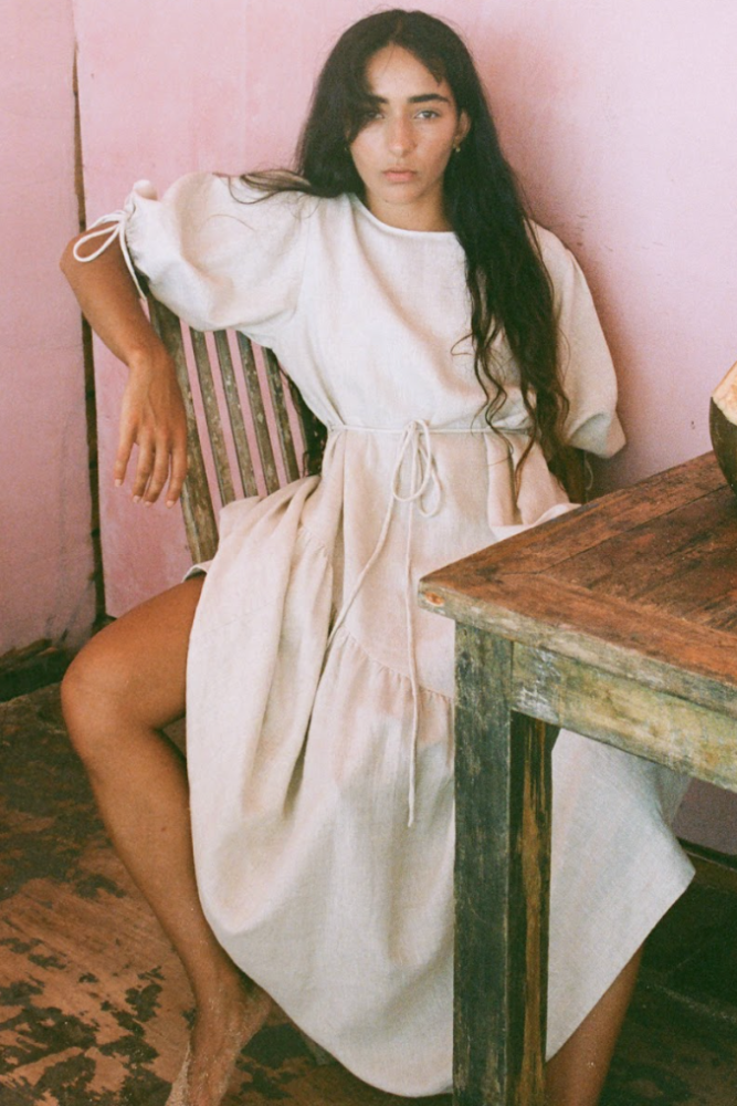 Lilly Pilly Charlotte Linen Dress - Oatmeal.png