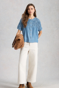 White Stuff Tammie Chambray Shirt Mid Denim.png