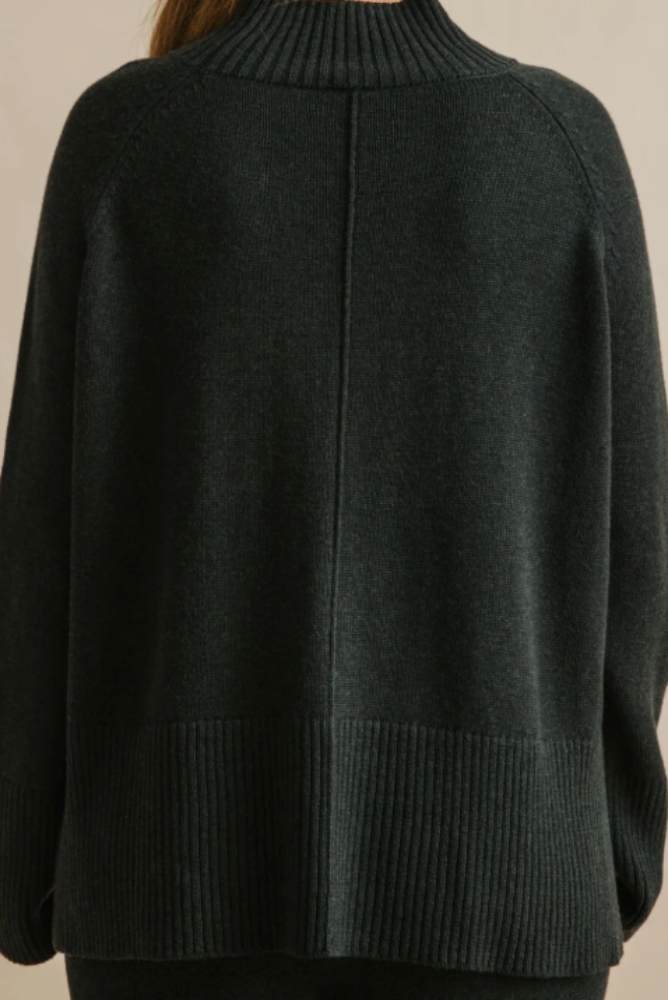 Talamaya Harmony Mock Neck Pullover - Pine1.png