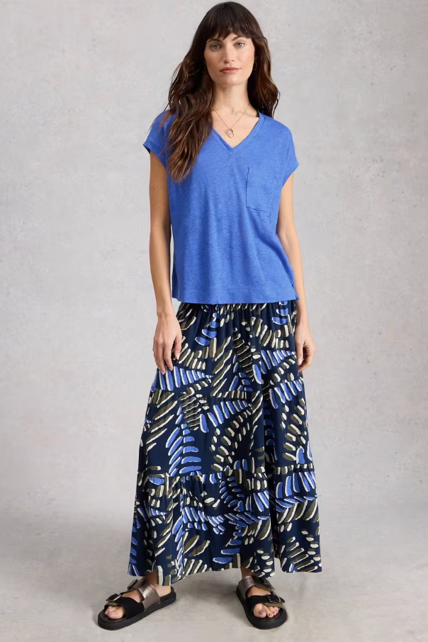White Stuff Iris Linen Tee Bright Blue.png