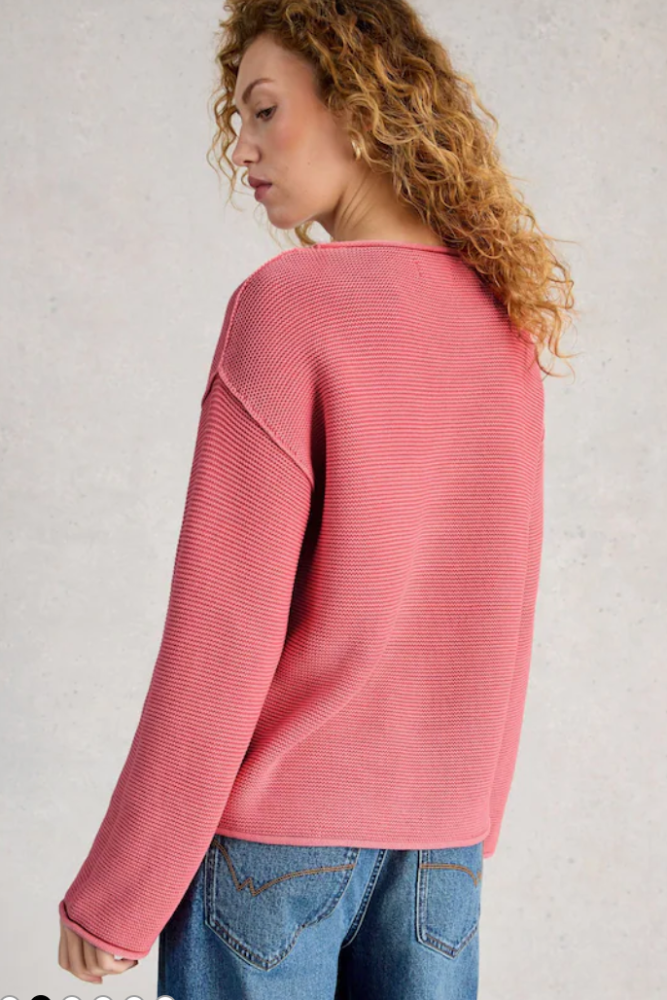 White Stuff Gigi Washed Jumper - Mid Pink1.png